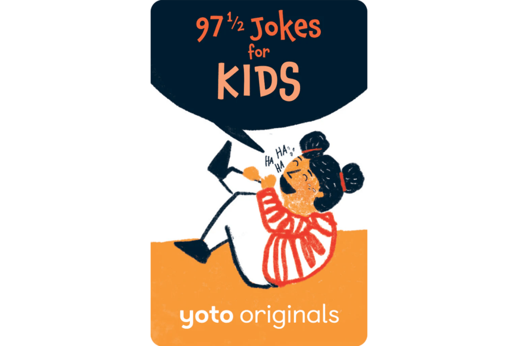 Yoto Card: 97 1/2 Jokes for Kids, yoto player, Yoto Mini, Yoto cards Toronto, Yoto cards in store, The Montessori Room, Toronto, Ontario, Canada. 