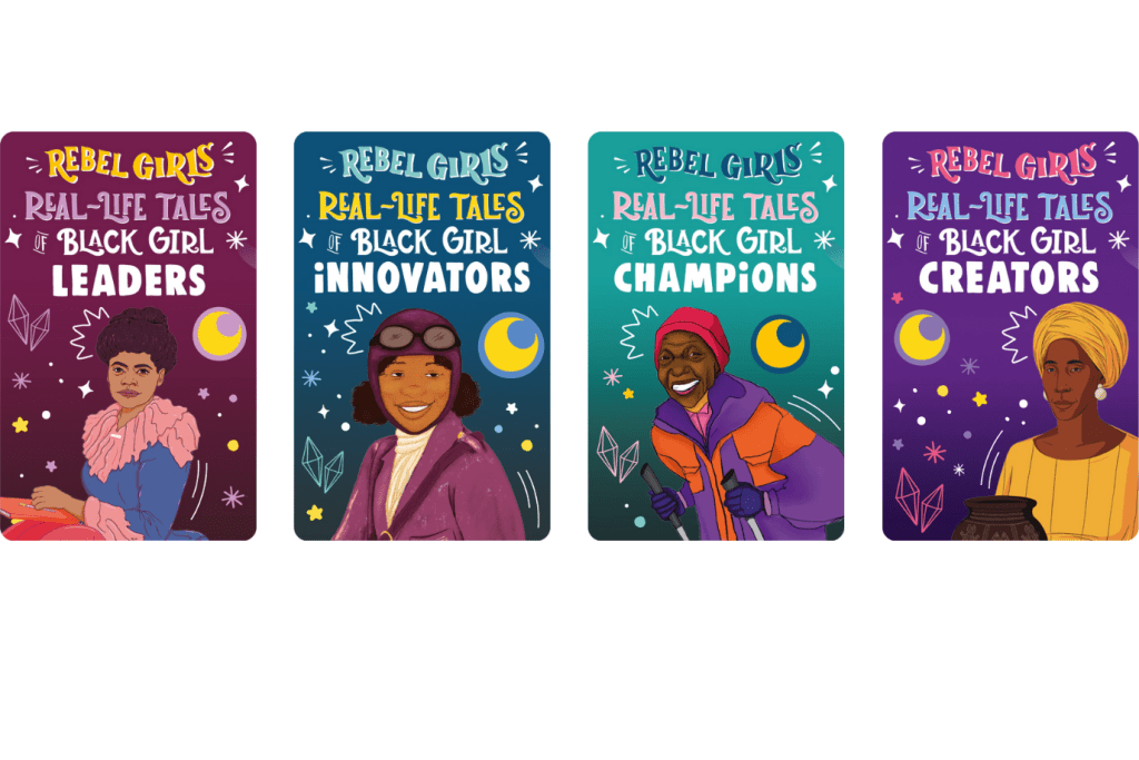 Yoto Card Pack: Rebel Girls: Real-Life Tales of Black Girl Magic (4 Cards), yoto cards, yoto player, yoto mini, yoto cards for 6 year olds, yoto cards for 7 year olds, yoto cards for 8 year olds, yoto cards for 9 year olds, yoto cards for 10 year olds, yoto cards for 11 year olds, yoto cards for 12 year olds, yoto cards in Toronto, yoto cards in GTA, yoto cards in store, The Montessori Room, Toronto, Ontario, Canada. 