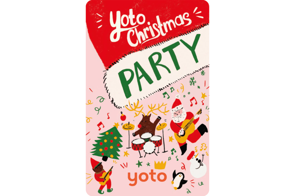 Yoto Card: Yoto Christmas Party, yoto cards Toronto, yoto cards in store, Christmas songs, Christmas yoto cards, The Montessori Room, Toronto, Ontario, Canada. 