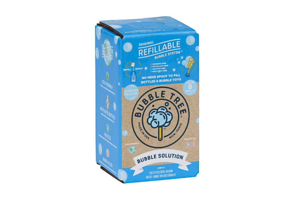 1 Litre Bubble Solution Refill, Bubble Tree, 3 years and up, non-toxic bubble solution, The Montessori Room, Toronto, Ontario, Canada. 