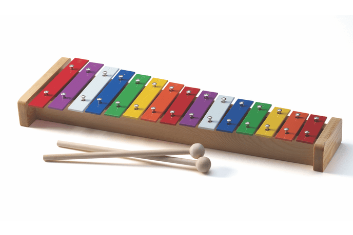 15 Tone Coloured Metal Xylophone I The Montessori Room Toronto