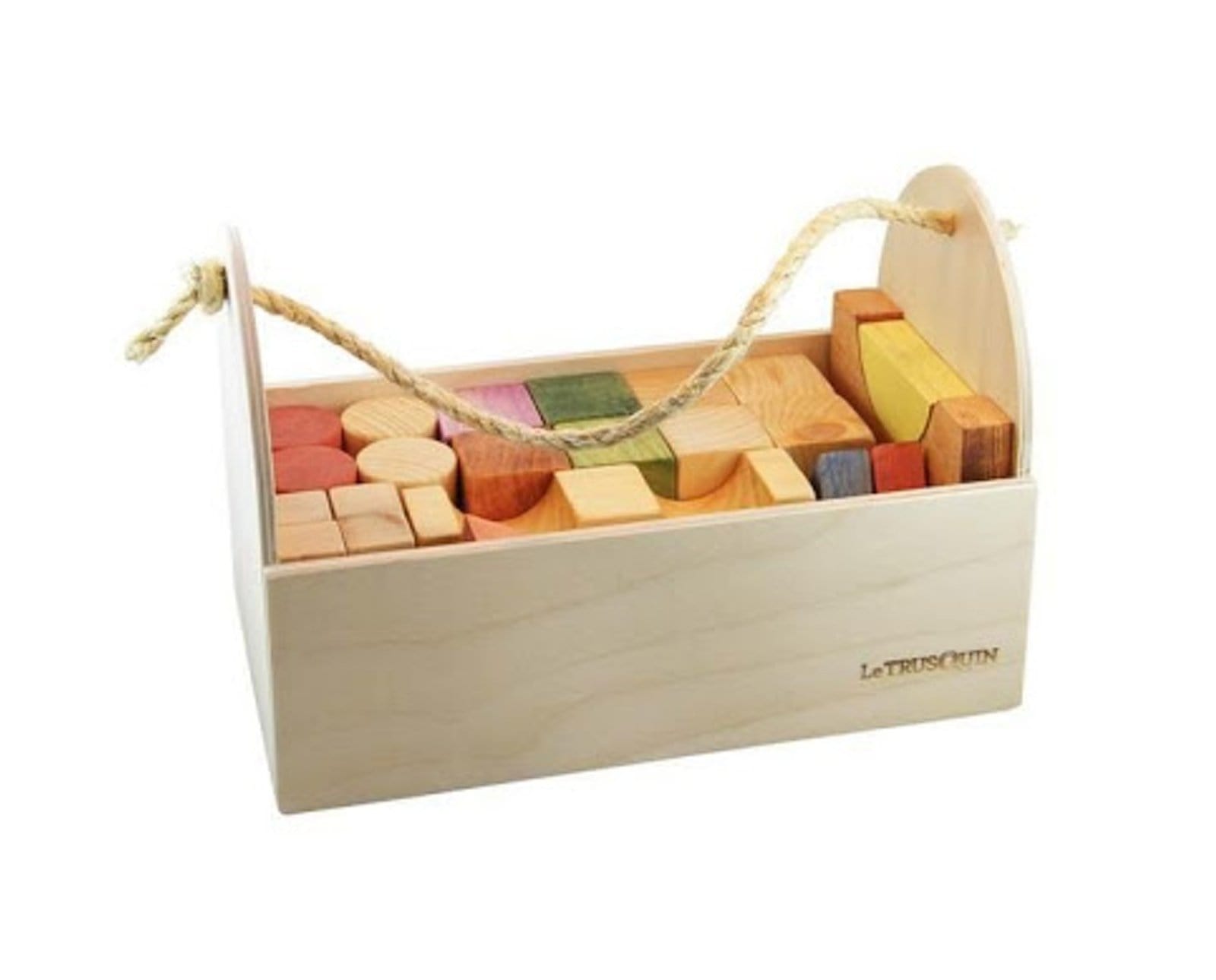 Wooden Blocks Set - The Montessori Room Le Trusquin Boutique Made in Quebec, Made in Canada, wooden blocks, building toys, construction toys, first blocks set, toddler blocks, Toronto, Ontario, Canada