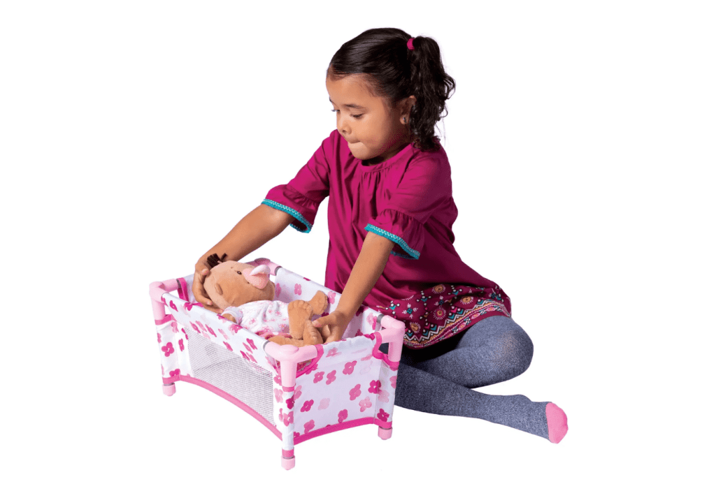 Toy baby best sale doll crib