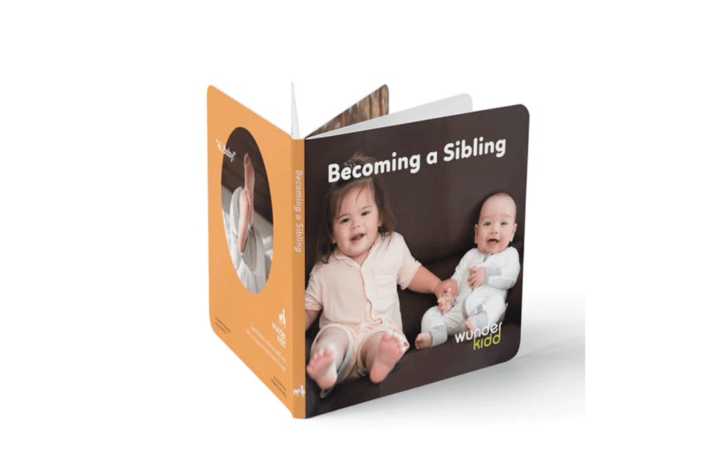 Becoming a Sibling: Preparing For A New Baby Arrival , Wunderkidd books, new sibling board book, best books for new siblings, books for toddlers about new siblings, The Montessori Room, Toronto, Ontario, Canada, Montessori books