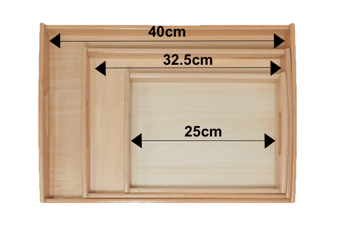 Wooden Tray With Handle Montessori Materials Educational Display