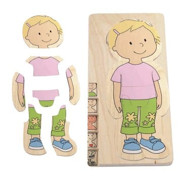 Beleduc Girl Layer Puzzle - The Montessori Room, Toronto, Ontario, Canada, Beleduc, puzzle, toddler puzzle, children&#39;s puzzle, anatomy puzzle, science puzzle, educational puzzle, best gift for 3 year old, best gift for 4 year old, wooden puzzle for kids, layered puzzle