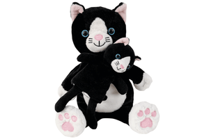 MOM & BABY HANDPUPPET “CARA & MIMI” – BELEDUC, cat puppet, cat hand puppet, cat puppet for kids, kitten puppet, Toronto, Canada