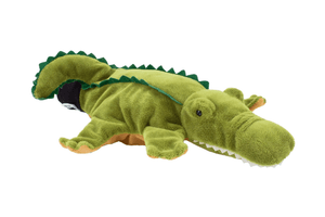 Crocodile Handpuppet, Beleduc, Beleduc handpuppets, hand puppets, role play toys, social emotional toys, plush toys, puppets for kids, puppets for adults, puppets for teachers, animal puppets, best puppets for kids, The Montessori Room, Toronto, Ontario, Canada, The Play Kits by Lovevery, Lovevery, Montessori toy subscription, buy Lovevery item individually, Lovevery Canada, Lovevery in store, The Storyteller Play Kit 40 to 42 months