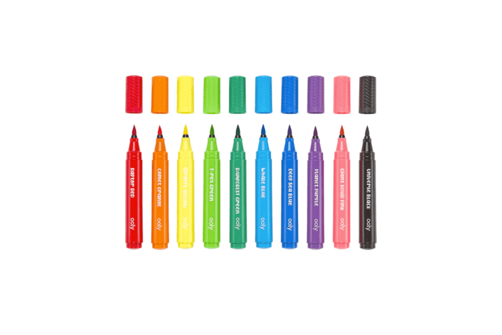 Big Bright Brush Markers (Set of 10) by Ooly