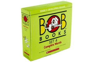 Bob Books Set 4: Complex Words, books for developing readers, best books for teaching children to read, phonics, ages 4 to 6, decoding, sight words, 8 books in set, best selling books for teaching children to read, The Montessori Room, Toronto, Ontario, Canada. 