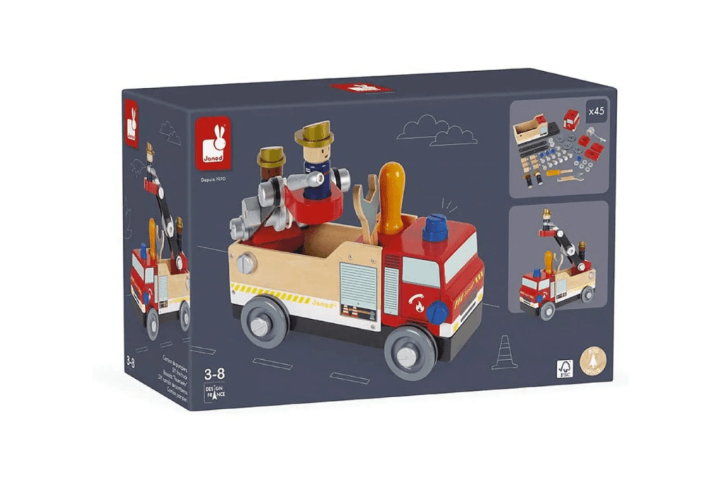 Brico'Kids Wooden Fire Truck