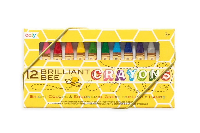 Brilliant Bee Crayons (Set of 12) - The Montessori Room, Toronto, Ontario, Canada, Ooly, 12 crayons, ergonomic crayons for kids, best crayons for kids, art supplies for kids, art tools for kids, children&#39;s crayons, children&#39;s art supplies, wax crayons