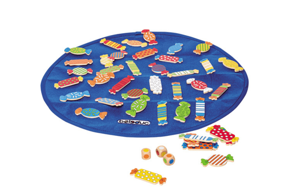 Candy, Beleduc, Beleduc games, games for 4 year olds, best games for kids, quick thinking games, wooden games, educational games, The Montessori Room, Toronto, Ontario, Canada