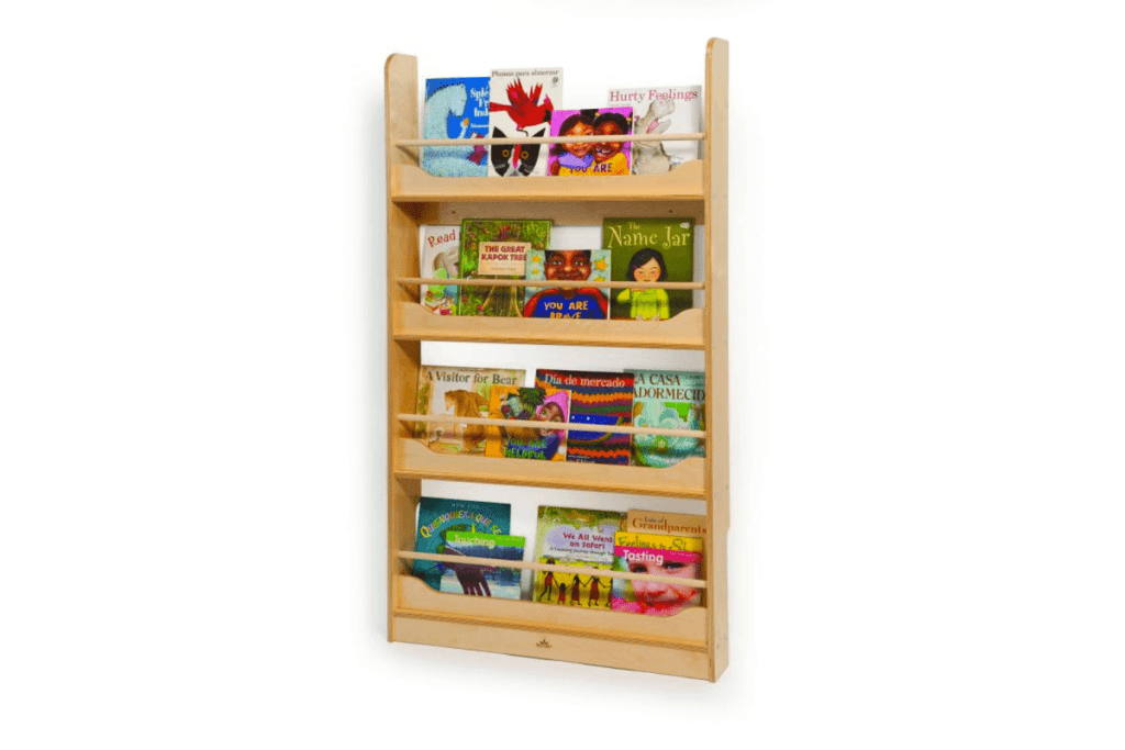 Wall Mounted Book Shelf - WB2113, Montessori Casa Book Shelf, book shelf for preschool, book shelf for school, wooden book shelf for schools, educational furniture, Whitney Brothers furniture - The Montessori Room, Toronto, Ontario, Canada. 