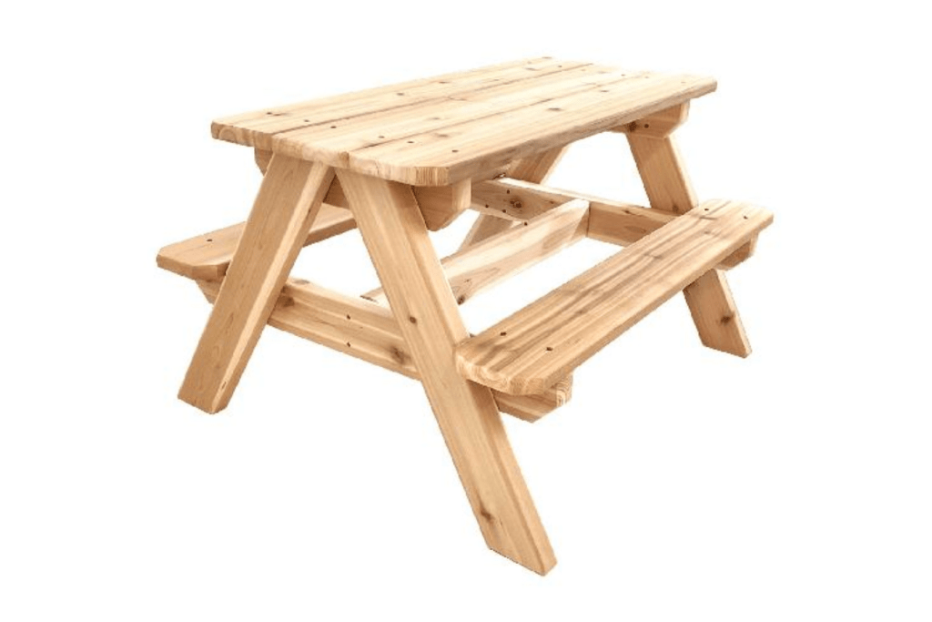 Children's Cedar Rectangular Picnic Table - Made in Canada - The
