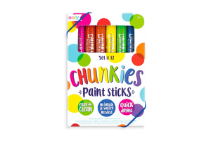 Chunkies Paint Sticks (Set of 12) - The Montessori Room, OOLY, Ooly art supplies, Ooly paint sticks, best paint sticks, children's art supplies, best art supplies for kids, window paints, easy to clean paints, mess free paints, toddler paints, quick dry paints, no brush or water needed, best art supplies for kids, Toronto, Ontario, Canada