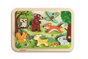Animo Chunky Puzzle (7 pcs) - The Montessori Room, Toronto, Ontario, Canada, toddler puzzles, best first puzzle, animal puzzle, toddler puzzle, wooden toddler puzzle, Janod, Janod puzzle