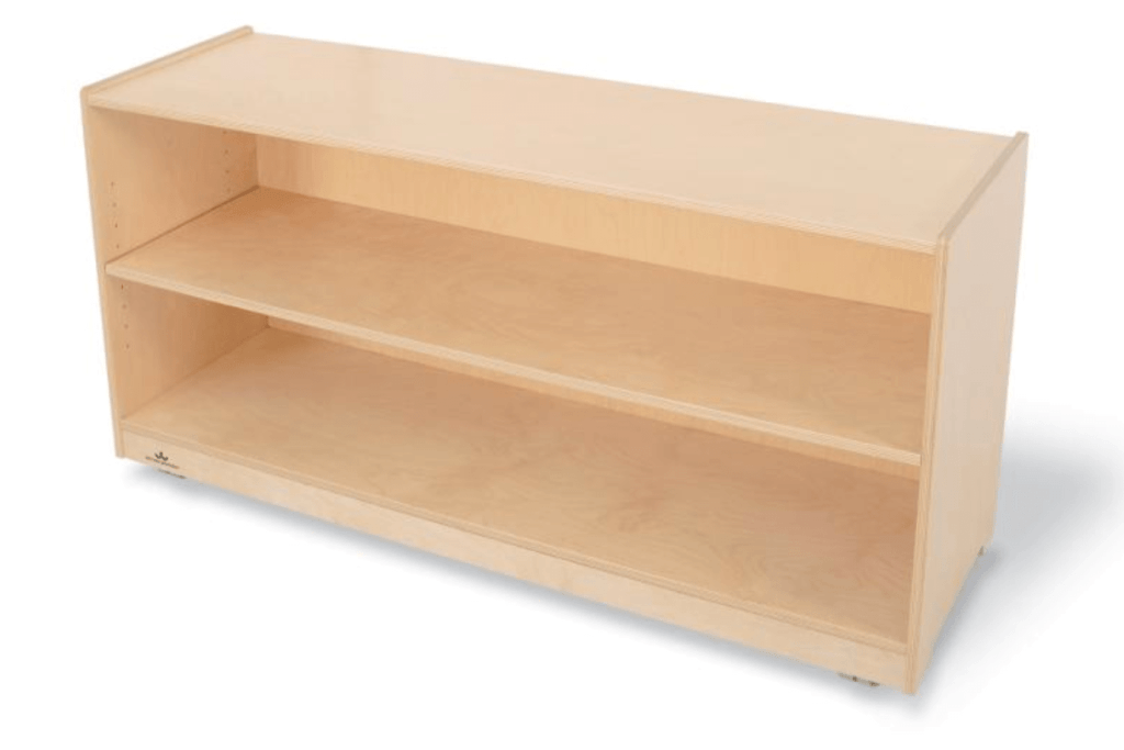 Mobile Shelf Cabinet 54H - WB1843, Montessori shelves, open shelves for classroom, accessible shelves, whitney brothers furniture Canada, accessible classroom shelves, montessori shelves, Toronto, Canada, WB1849, WB1850, WB1853, WB1851, WB1852