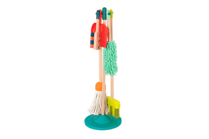 B. Role Play - Clean 'N' Play Set, Dust! Sweep! Mop! - Toy Cleaning Set, Melissa & Doug Let's Play House, Dust, Sweep & Mop, children's broom, mop, hand broom, duster, Montessori practical life materials, Montessori cleaning materials for children, Toronto, Canada