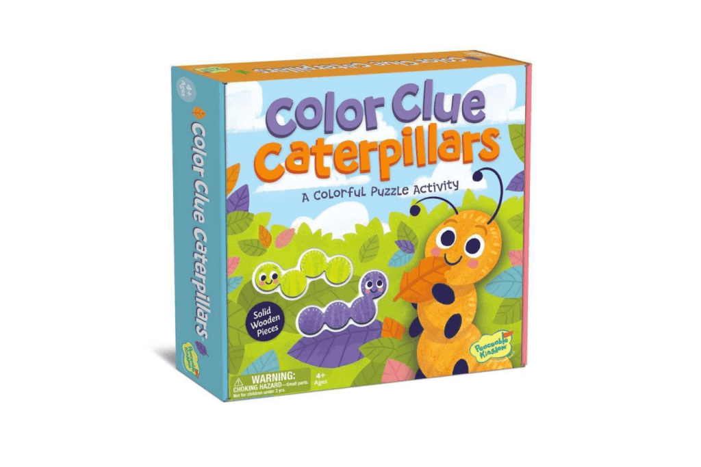 Peaceable Kingdom Color Clue Caterpillars Kids Puzzles – Magnetic Jigsaw Puzzles for Kids Ages 4 and Up, travel games for kids, best game for 4 year old, best games for 5 year olds, best toys for 4 year olds, best toys for 5 year olds, logic games for kids, Toronto, Canada