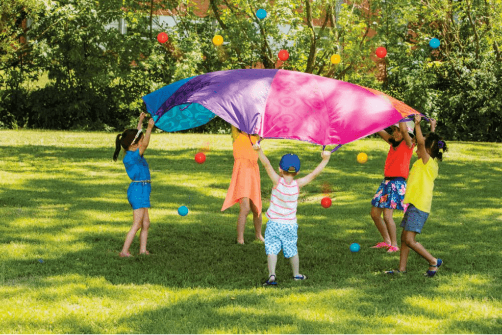 Colourful Parachute and 15 Balls