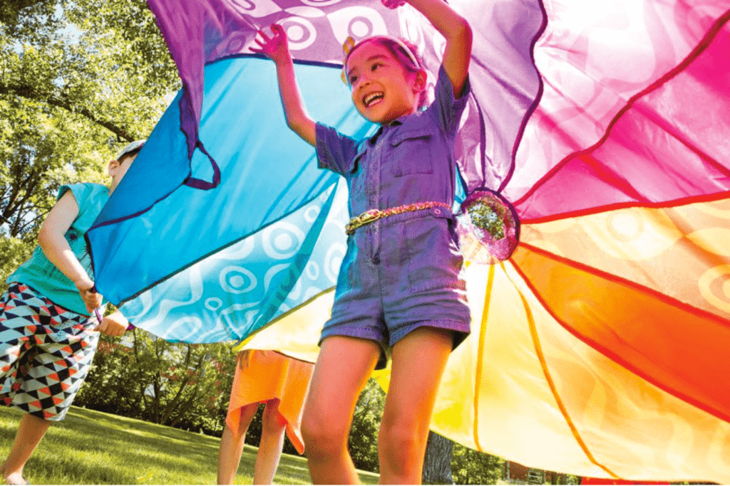 Colourful Parachute and 15 Balls