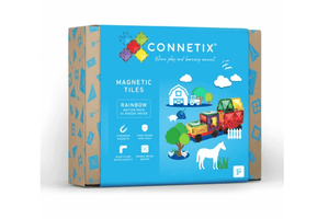Connetix Tiles 24 Piece Motion Pack, Connetix Tiles, magnetic tiles, magnetic building toys, expansion pack, magnetic vehicles, best toys for kids, holiday gift ideas for kids, STEM toys, educational toys, building toys, open ended play, building play, creative play, imaginative play, rainbow magnetic tiles, best magnetic tiles, The Montessori Room, Toronto, Ontario, Canada