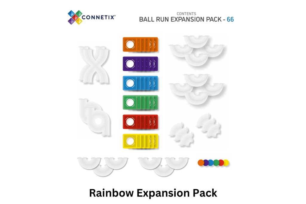 Connetix Tiles Ball Run EXPANSION Pack (Rainbow)