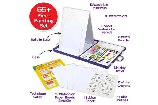 Crayola Paint and Create Easel Art Case, Painting Supplies for