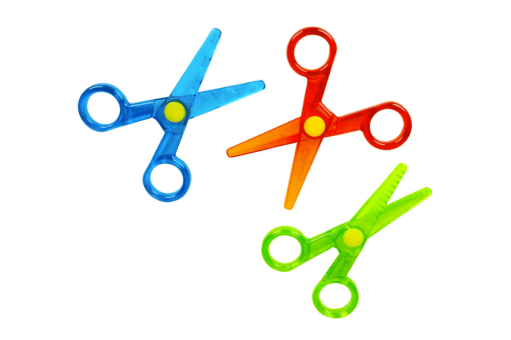 Crayola Safety Scissors, scissors for kids, play dough scissors, plastic scissors for kids, ouch free scissors, scissors that are safe for kids, creative play, imaginative play, art supplies for kids, craft supplies for kids, The Montessori Room, Toronto, Ontario, Canada. 