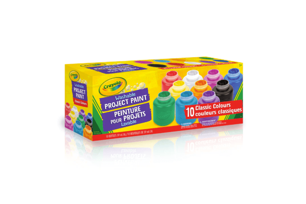 Crayola Washable Project Paint, washable paint for kids, art supplies for kids, craft supplies for kids, creative play, imaginative play, The Montessori Room, Toronto, Ontario, Canada.