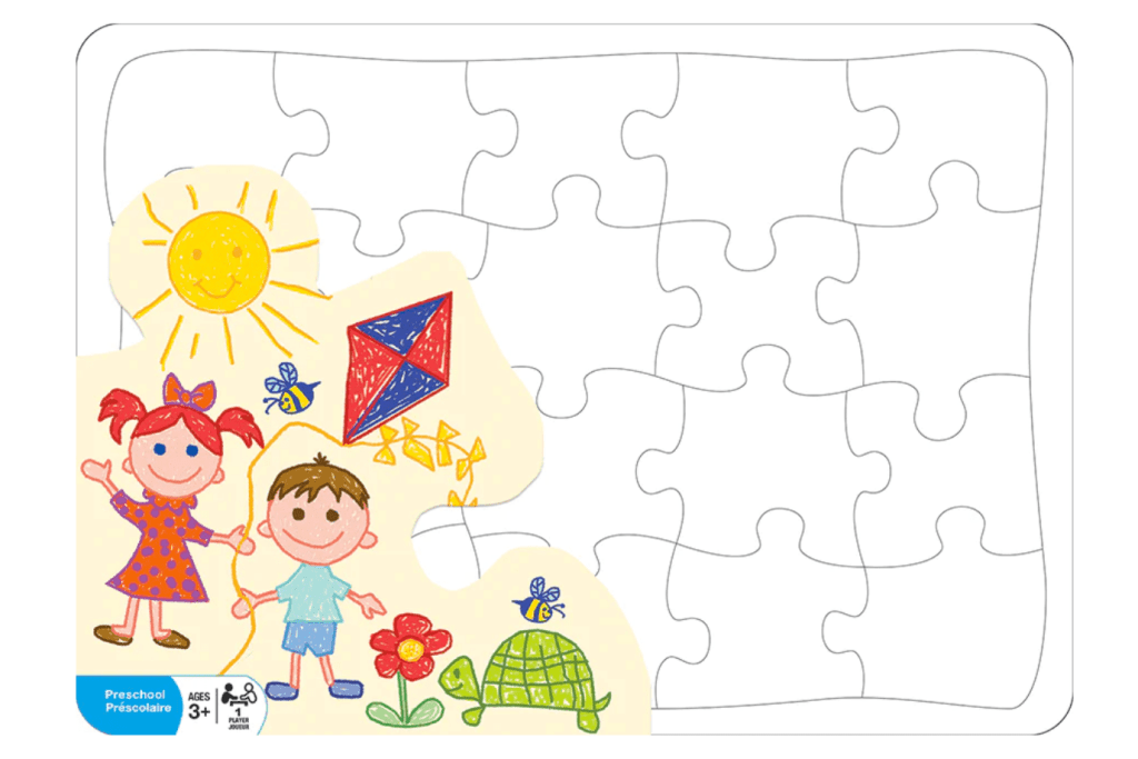 Create Your Own Puzzle: 10x14, make your own jigasaw puzzle for kids, kids jigsaw puzzle, kids DIY puzzle, puzzle craft for kids, crafts for toddlers, crafts for kindergarteners, Toronto, Canada