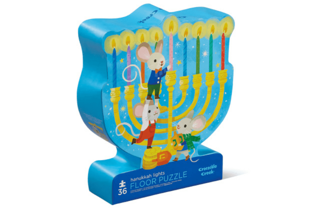 Crocodile Creek Hanakkah Lights Puzzle (36 pieces, ages 3-6), hanukkah puzzle for kids, menorah, Hannukkah gifts for a three year old, four year old, five year old, six year old, Toronto, Canada