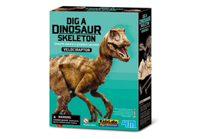 4M Dig a Dino Skeleton - Velociraptor, paleontology for kids, dinosaur gifts for kids who like dinos, science gifts for kids, educational gifts for kids, Toronto, Canada