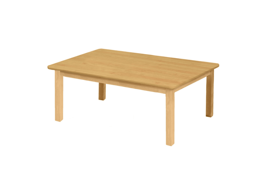 J.B. Poitras Rectangular Classroom Table, multiple heights available, solid wood tables, durable classroom tables, Montessori furniture, Daycare/Child Care Centre furniture,  Preschool furniture, Kindergarten furniture, Elementary furniture, The Montessori Room, Toronto, Ontario, Canada, Made in Canada. 