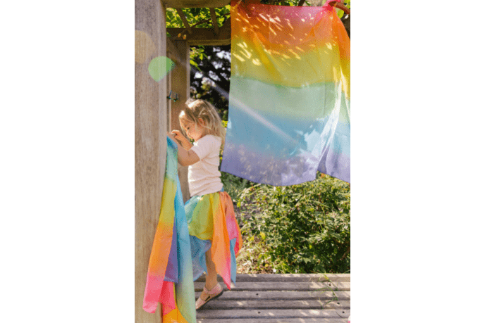 Playsilks by Sarah's Silks - The Montessori Room, Toronto, Ontario, Canada, Sarah's Silks, playsilks, best playsilks, open-ended toys, best open-ended toys, imaginative toys, imagination, best gifts for kids, silk, play fabrics, play scarves, scarves for kids, enchanted playsilks