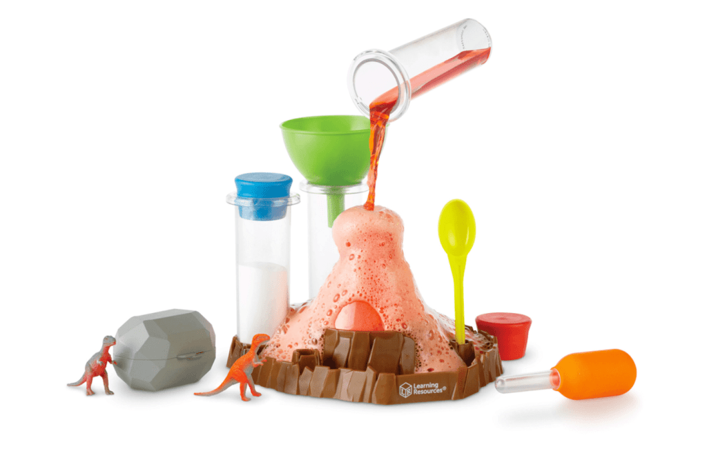 FIZZY VOLCANO PRESCHOOL LAB – LEARNING RESOURCES, volcano kit, diy volcano, kids science activity, children's science activities, diy baking soda and vinegar volcano, science experiments for toddlers, for kids, Toronto, Canada