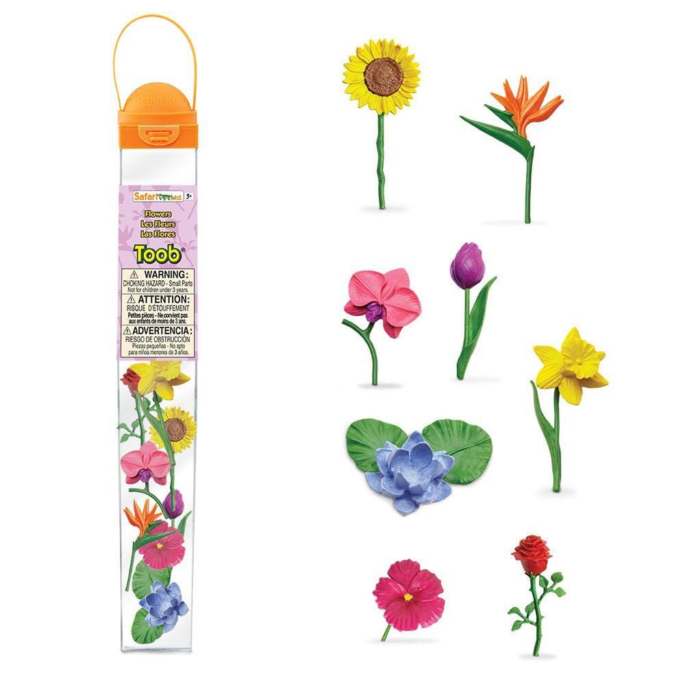 Flowers Toob® - The Montessori Room Safari Toys, Safari Ltd, flowers, educational toys, plastic flowers, learn about flowers, Montessori materials, small flower figures, Toronto, Ontario, spring toys