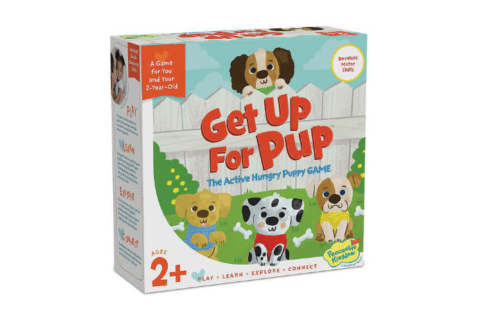Get Up For Pup Game - The Montessori Room, Peaceable Kingdom, best board game for 2 year old, 2 year old games, games for kids, board game for toddlers, cooperative game, educational games, toddler games, Toronto, Ontario, Canada