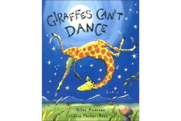 Giraffes Can't Dance - The Montessori Room, Toronto, Ontario, Canada, Giles Andreae, Guy Parker-Rees, rhyming books, best books for kids, children's books, books that teach a lesson, books about individuality, books about perseverence