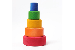 Grimm's Rainbow Stacking Bowls (Red)