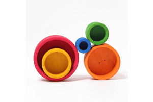 Grimm's Rainbow Stacking Bowls (Red)