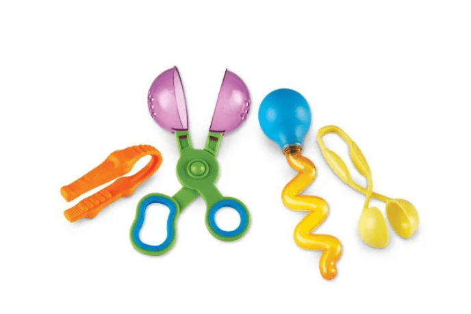 Helping Hands Fine Motor Tool Set™, Learning Resources, sensory bin tools, fine motor skills toys, prewriting tools, educational toys, hand strengthening tools, children&#39;s tools, sensory bin, The Montessori Room, Toronto, Ontario, Canada, sensory toys