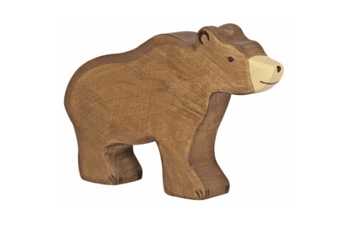 Holztiger Brown Bear - The Montessori Room, Toronto, Ontario, Canada, Holztiger, wooden animals, wooden bear, best wooden figures, imaginative play, open ended play, high quality toys