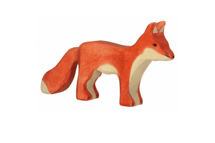 Holztiger Fox - The Montessori Room, Toronto, Ontario, Canada, Holztiger, wooden animals, wooden red fox, best wooden figures, imaginative play, open ended play, high quality toys