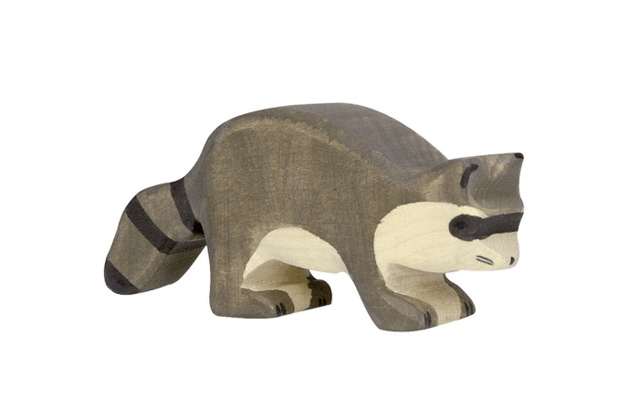 Holztiger Racoon - The Montessori Room, Toronto, Ontario, Canada, Holztiger, wooden animals, wooden raccoon, best wooden figures, imaginative play, open ended play, high quality toys