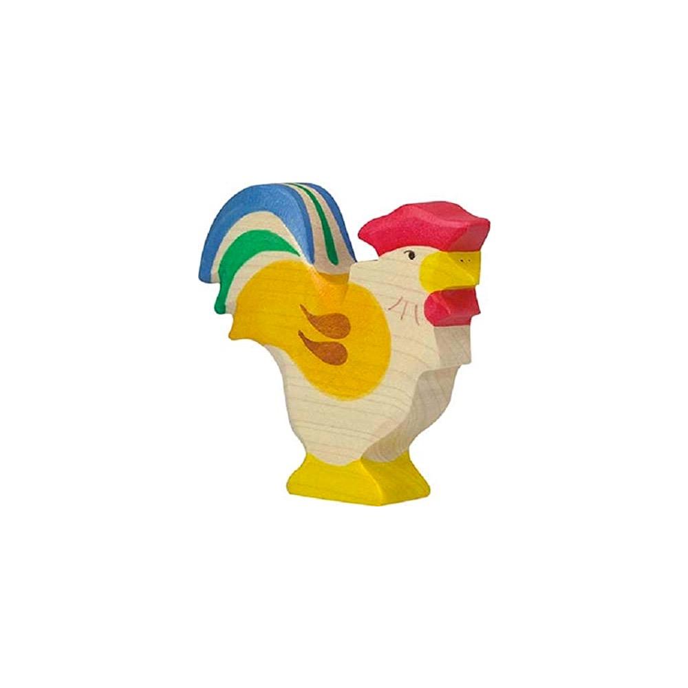 Holztiger Rooster - The Montessori Room, Toronto, Ontario, Canada, Holztiger, wooden animals, wooden rooster, best wooden figures, imaginative play, open ended play, high quality toys, Little Blue Truck animals