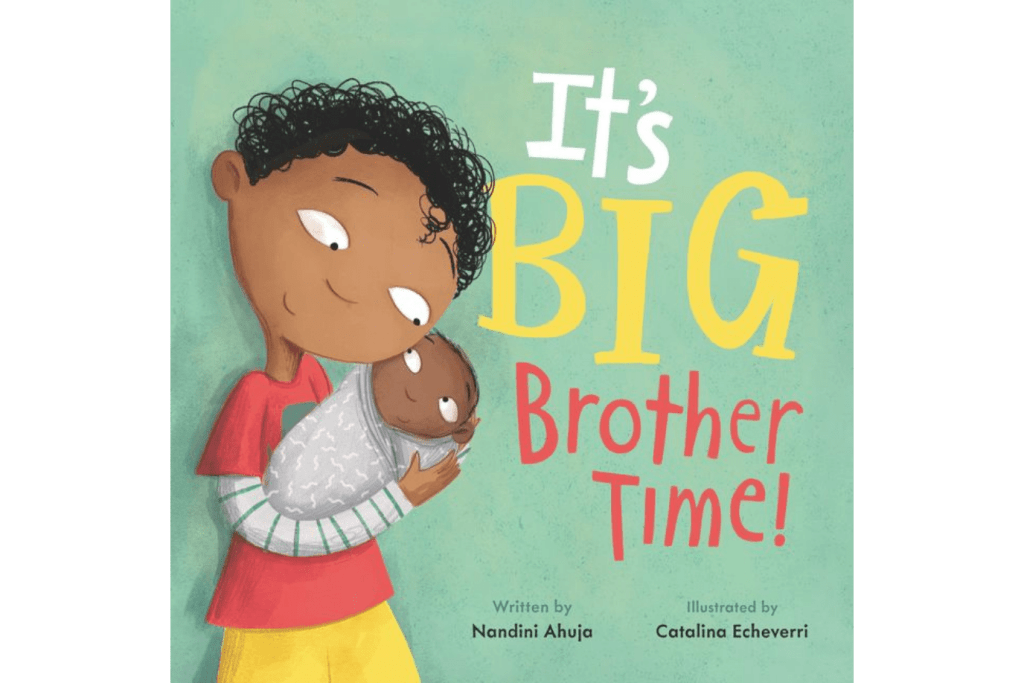 It's Big Brother Time by Nandini Ahuja, ages 4 to 8, hardcover, books for brothers, books about brothers, books for boys expecting new sibling, The Montessori Room, Toronto, Ontario, Canada. 