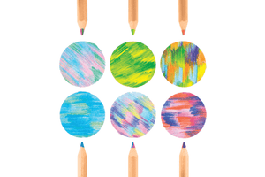 Kaleidoscope Multi-Coloured Pencils (Set of 6)