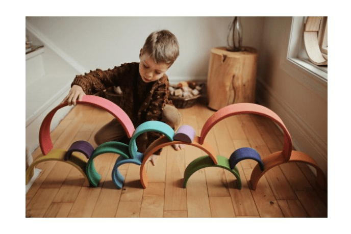 Kinderfeets Wooden Rainbow Arches - The Montessori Room